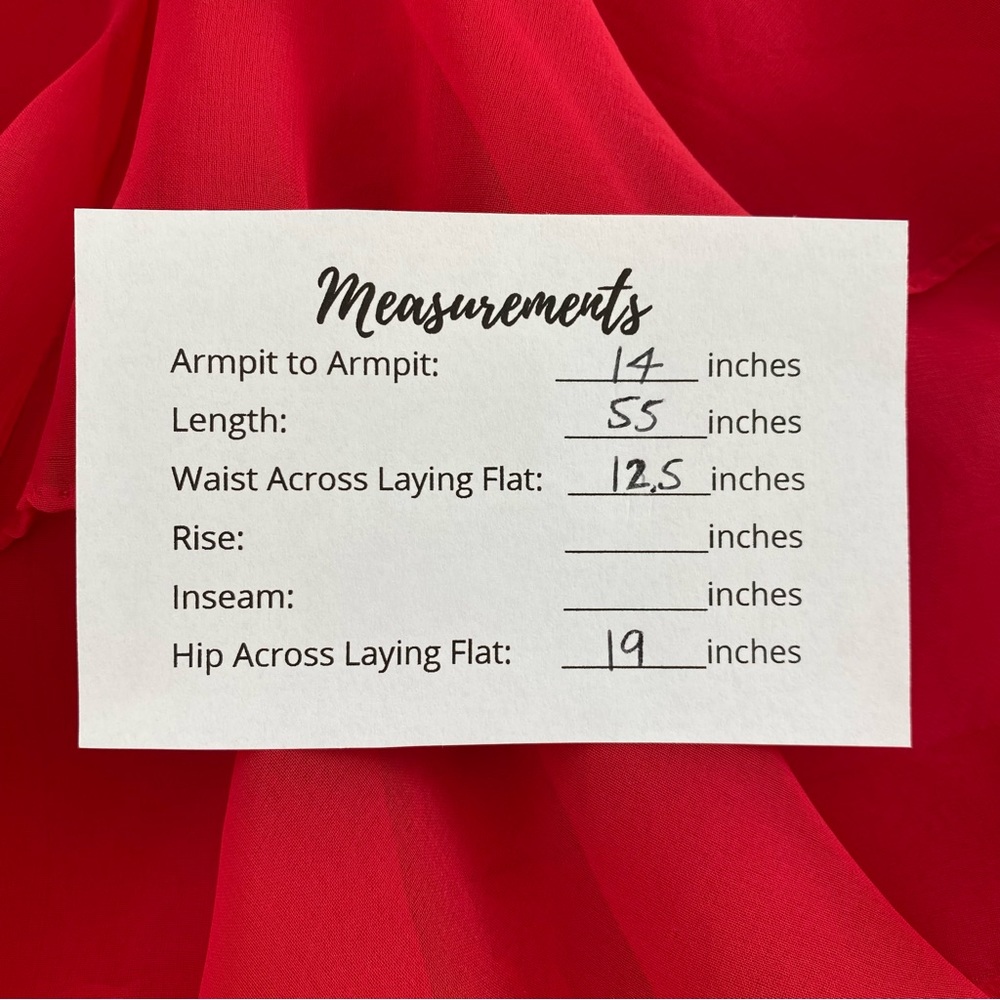 Vintage Miss Elliette Cascading Ruffles Maxi Dress Evening Gown Red 6 - Picture 16 of 16